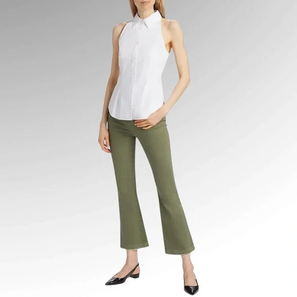 Veronica Beard Cotton-Blend Sleeveless Shirt - Picture 2 of 10